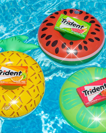 Trident Gum Tropical Twist Flavour Sugar Free Gum, 14 sticks (Pack of 12)