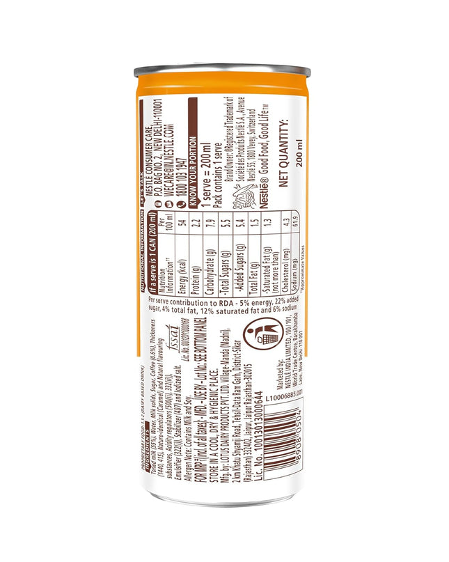 Nescafe Café Style Caramel Latte Can, 200 ml