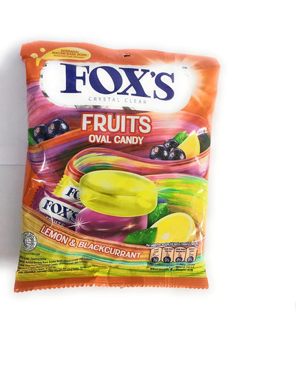 Fox's Crystal Clear Fruits Lemon & Blackcurrant Flavor Candy 125gm