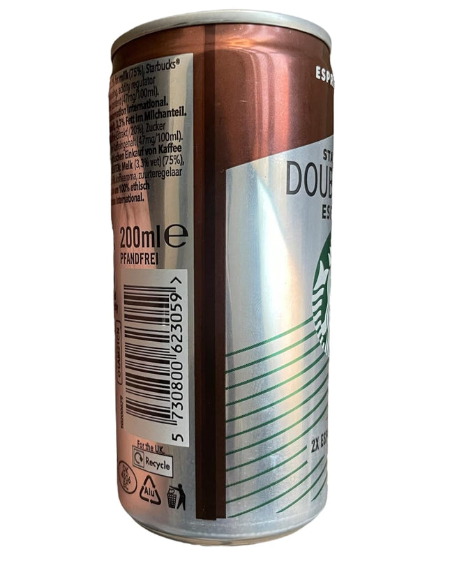 Starbucks Ready To Drink instant Milk Coffee (Doubleshot Espresso Pack 0f 6 200ml Each)