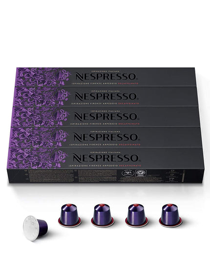 Nespresso Capsules OriginalLine, Arpeggio Decaffeinato, Dark Roast Coffee, 50 Count
