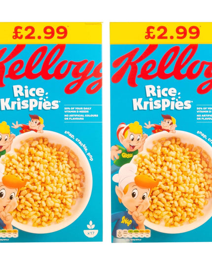 Kelloggs Toasted Rice Krispies Breakfast Cereal, No Artificial Colors And Flavours, 430g (Pack Of 2) Imported From UK