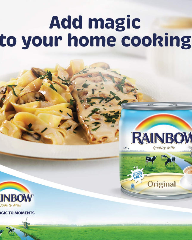 Rainbow Full Cream Sterilized, Evaporated Milk, 160 Millilitre - Cream