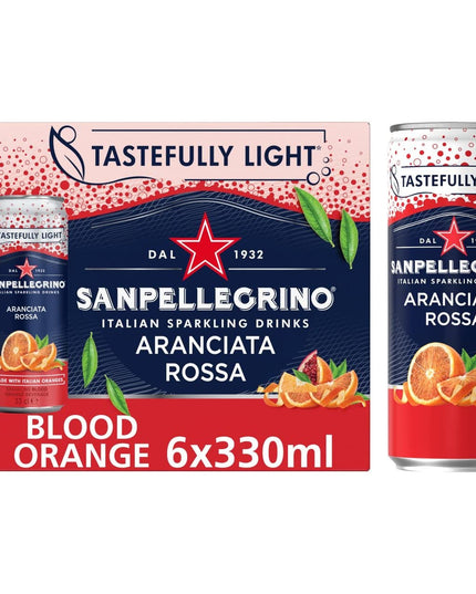 San Pellegrino Aranciata Rossa Sparkling Blood Orange Drink 6x330ml, 1980 ml