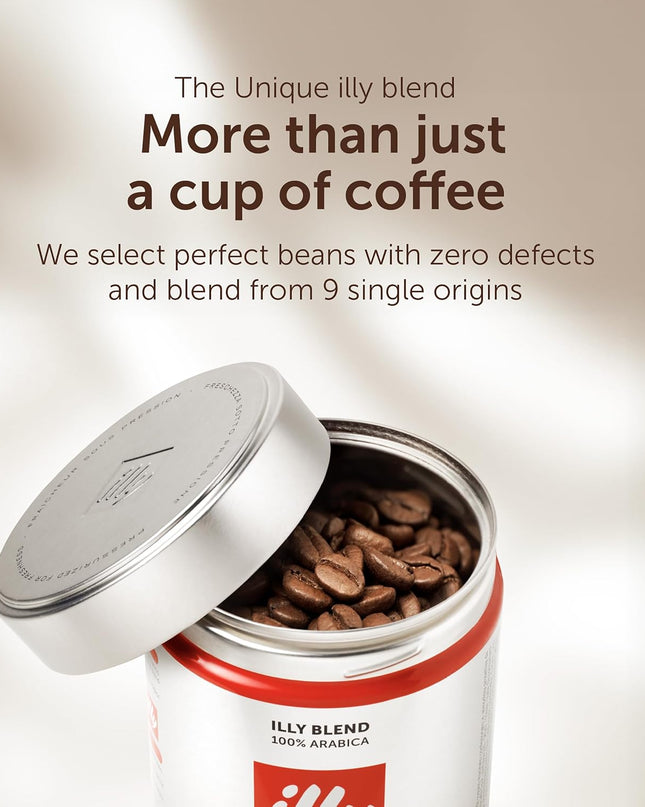Illy Regular Coffee Beans, 250 Gram, Can, Vegetarian