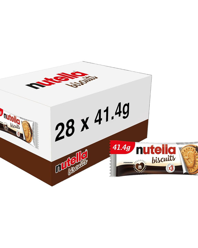 Nutella Biscuits Filled with Hazelnut Spread with Cocoa • T3, 1.46 oz ℮ 41.4 g