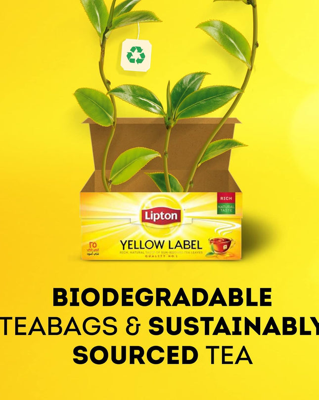 Lipton Label Rich, Natural Taste Yellow Tea, 100 Tea Bags, 200 Grams