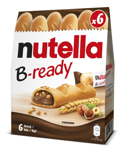 Nutella B-Ready Wafer, 6 X 22 g