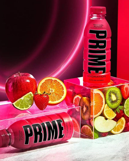 PRIME HYDRATION Tropical Punch Hydration Drink,16.9 Fl Oz 500 Ml