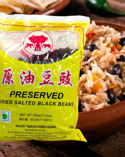 Triple Elephant Preserved Dried Salted Black Beans-500g