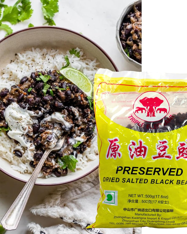 Triple Elephant Preserved Dried Salted Black Beans-500g