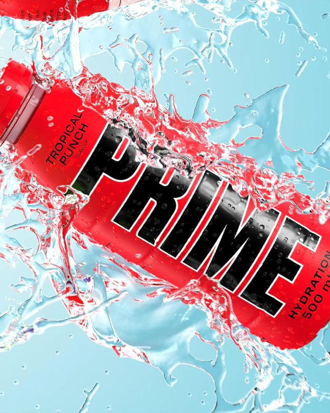 PRIME HYDRATION Tropical Punch Hydration Drink,16.9 Fl Oz 500 Ml