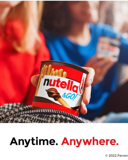 Nutella Ferrero & Go Hazelnut Spread With Cocoa & Bread Sticks, 52G Each (Pack Of 2)