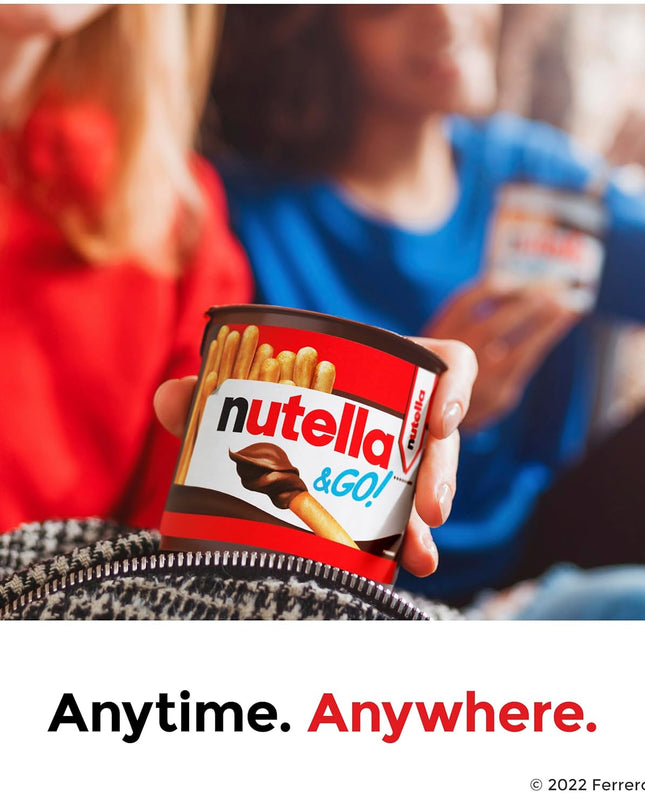 Nutella Ferrero & Go Hazelnut Spread With Cocoa & Bread Sticks, 52G Each (Pack Of 2)
