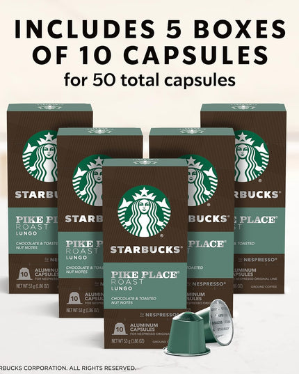 Starbucks By Nespresso, Pike Place Roast Pods (50-Count)