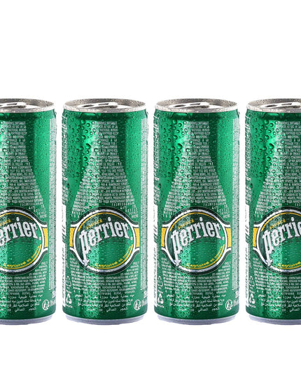 Perrier Sparkling Natural Mineral Water Can - 4 Pack, 4 x 250 ml