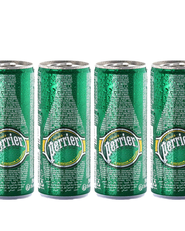 Perrier Sparkling Natural Mineral Water Can - 4 Pack, 4 x 250 ml