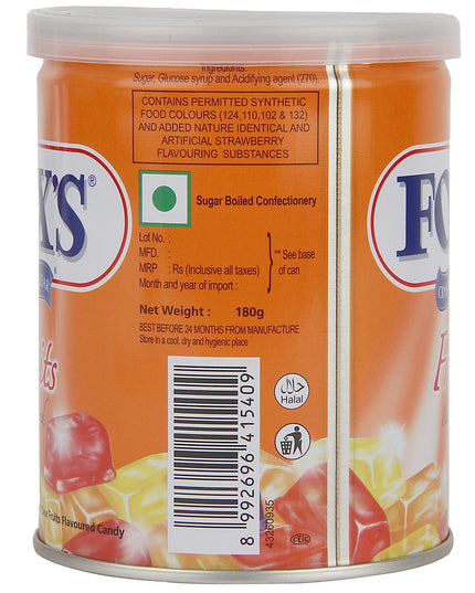 Nestle Fox's Crystal Clear Candy - Fruits, 180g Tin