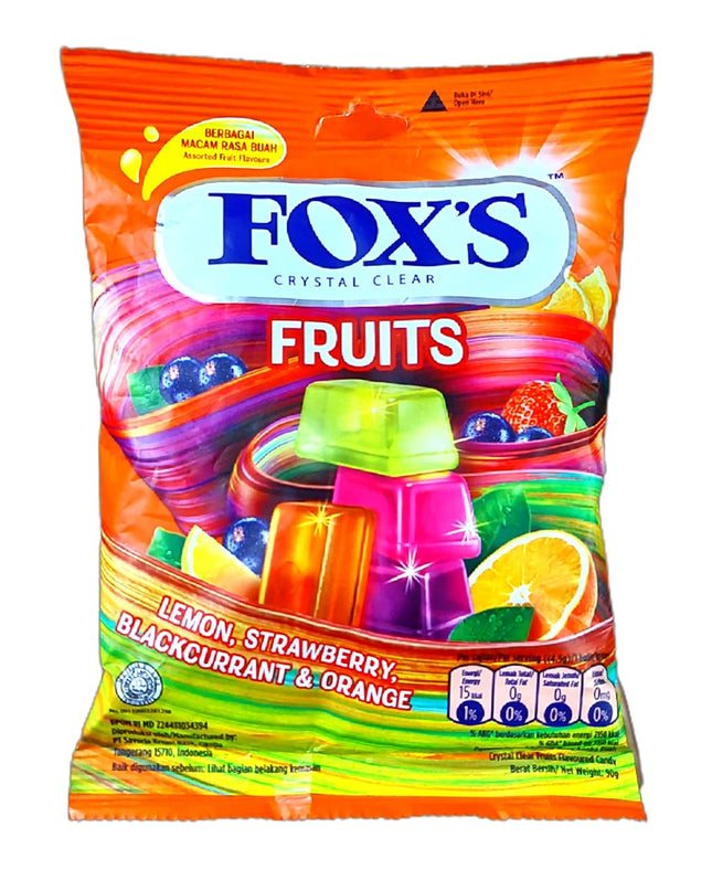 Fox's Crystal Clear Fruits Candy 90g (90Gms- Pack of 2)