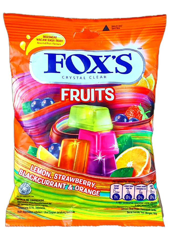 Fox's Crystal Clear Fruits Candy 90g (90Gms- Pack of 2)