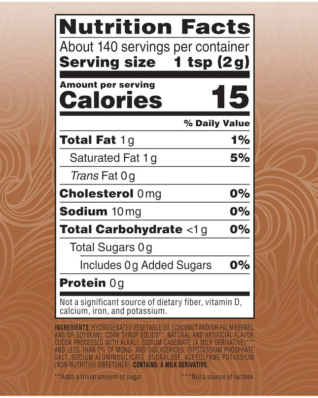 Nestle Sugar Free Chocolate Crème Coffee Mate Bottle, 289 g