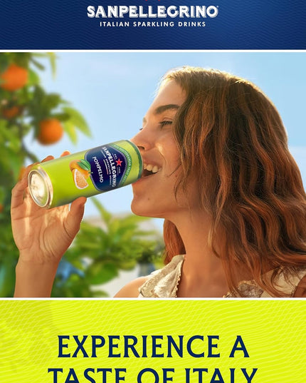 S Pellegrino Pompelmo Sparkling Grapefruit Beverage Italian Sparkling Drink, 11.16 fl oz / 330 ml