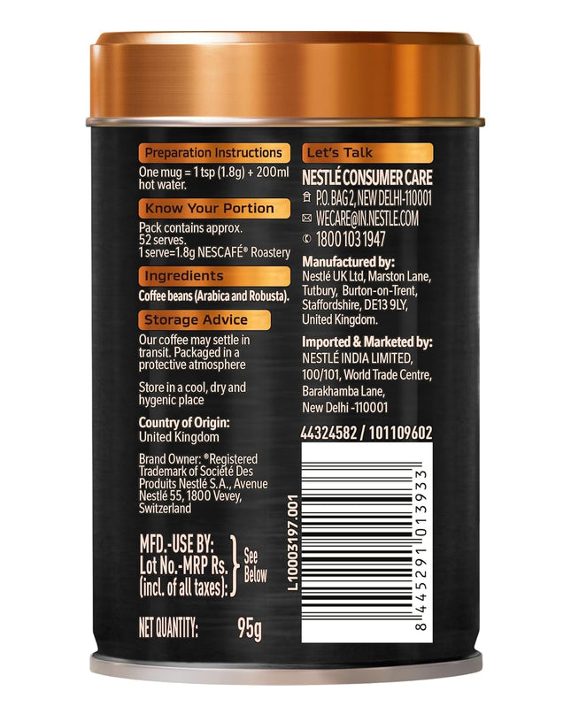 Nescafe Roastery Coffee Dark Roast 95g