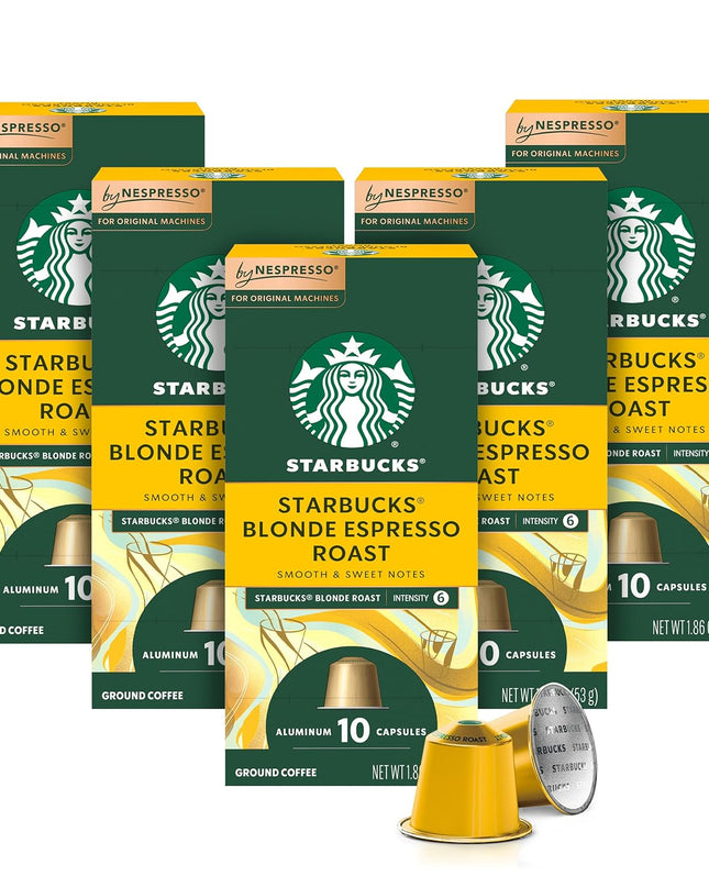 STARBUCKS Espresso Dark Roast Nespresso Pods - 50 Count