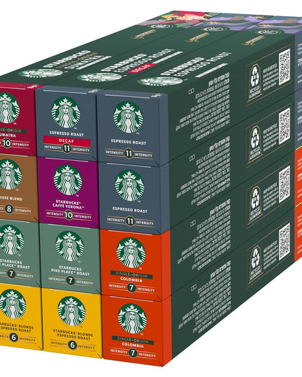 Starbucks Variety Pack 8 Flavour By Nespresso Coffee Pods 660 gram (Pack Of 12, Total 120 Capsules)