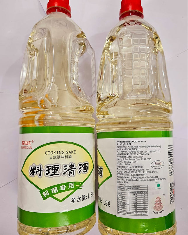 Leng Heng Cooking Sake – Japanese Rice Wine for Flavorful Cooking (1.8 Litre)