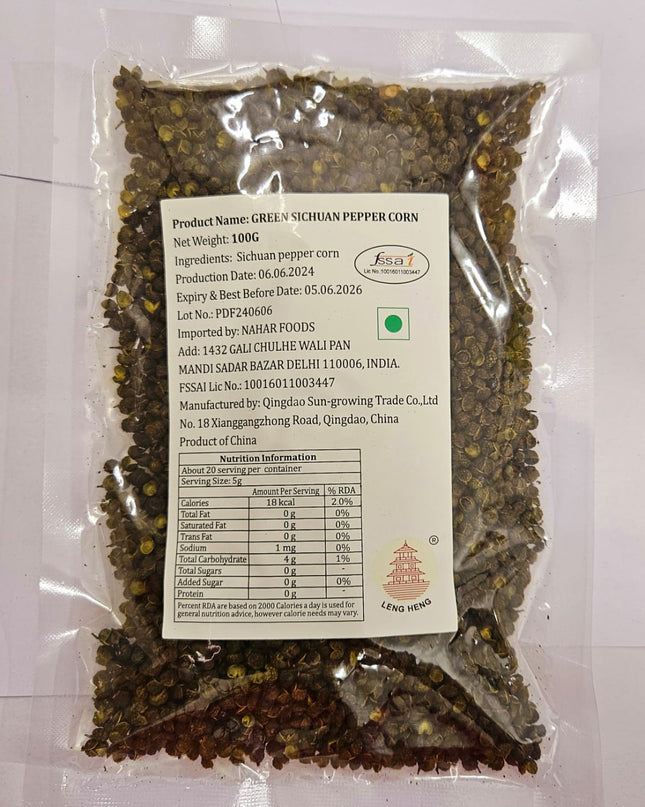 Leng Heng Green Sichuan Pepper Corn – Authentic Numbing Spice for Bold Chinese Flavors