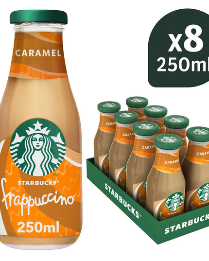 Starbucks Caramel Frappuccino Coffee Drink, 250 ml (8 Pack)