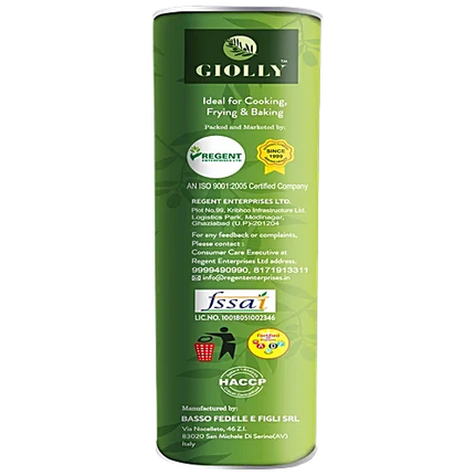 Giolly Olive Pomace Oil- Ideal for Everyday Indian Cooking & Deep Frying, 5L