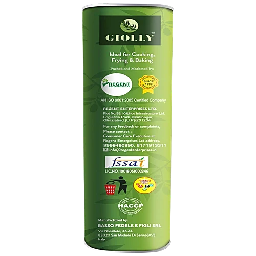 Giolly Olive Pomace Oil- Ideal for Everyday Indian Cooking & Deep Frying, 5L